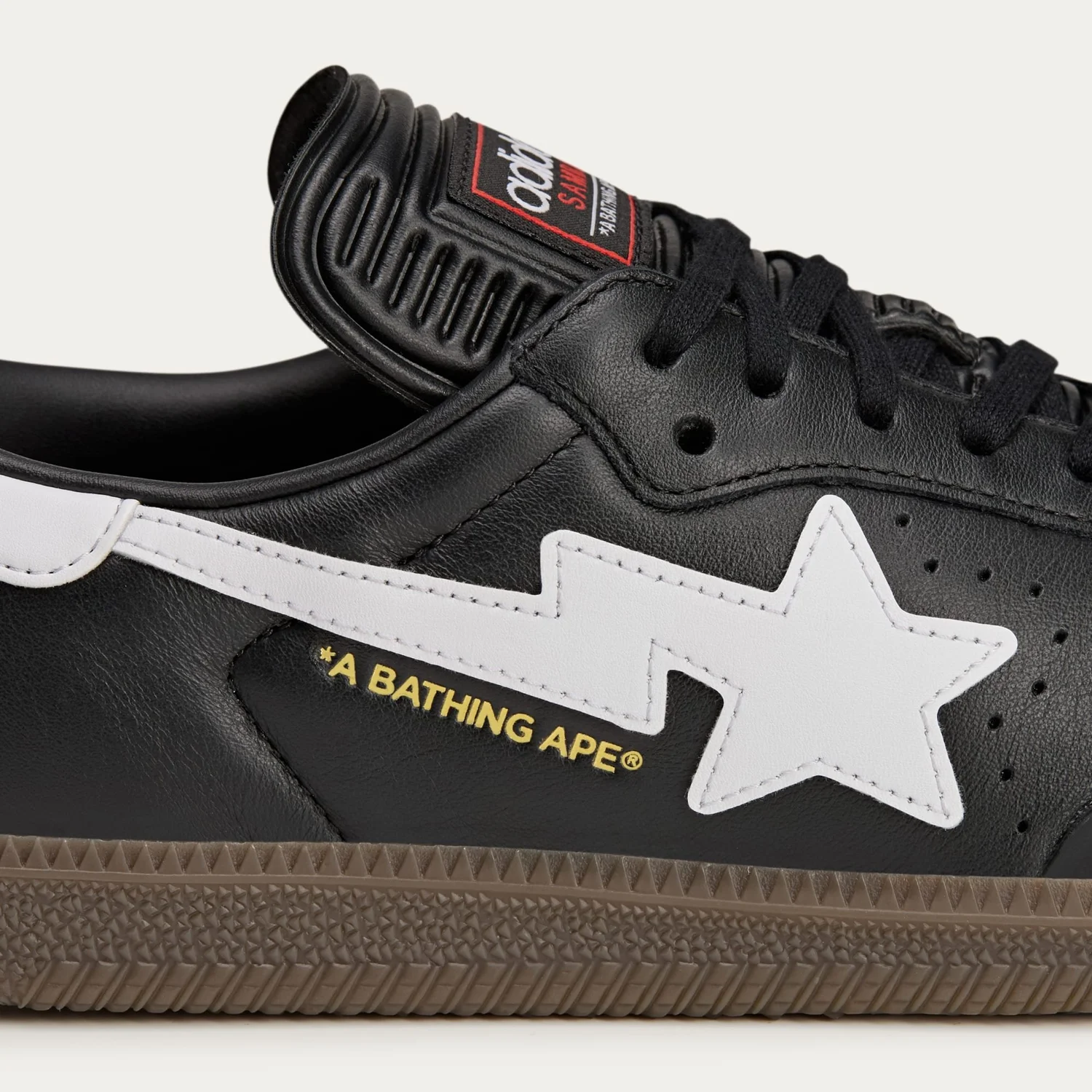 Adidas Samba BAPE® in Black/White/Gum — MAJOR
