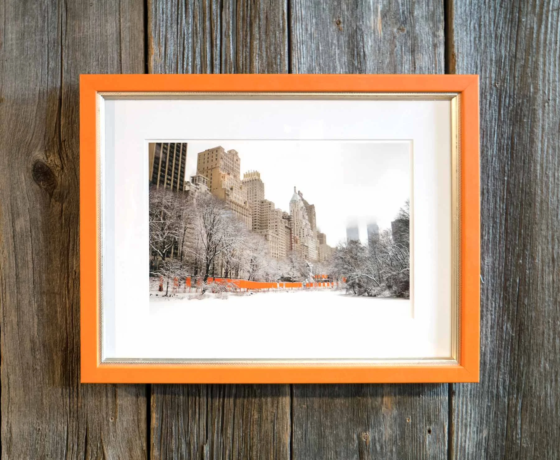 Christo's "Gates" framed in Orange Hibiscus from the Malecon collection.
