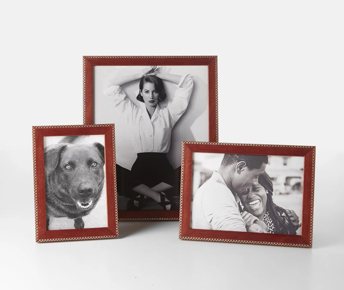Our Jax Red with Gold photo frames come in the ideal holiday accent color, available in 4x6, 5x7 and 8x10 and made in Chicago.