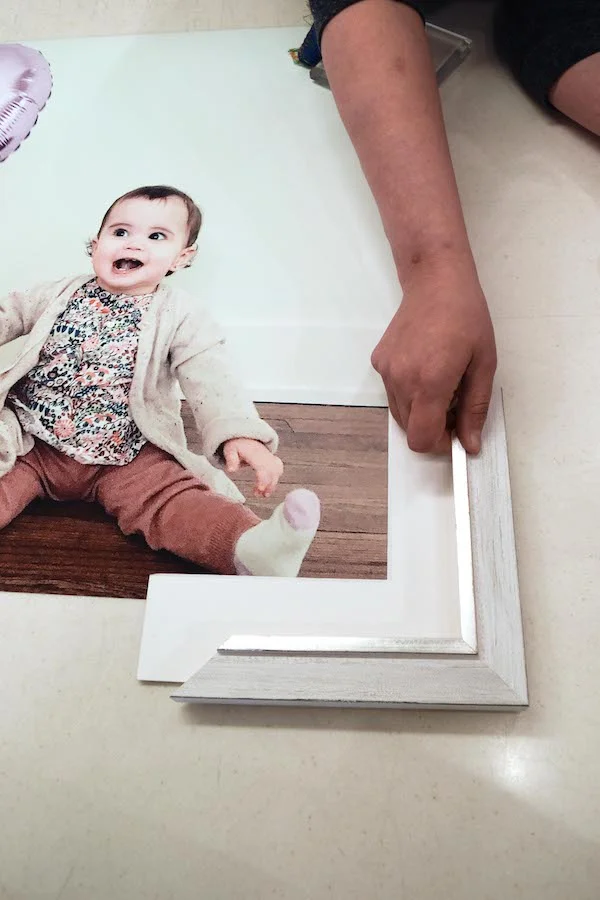 Now we’re ready to dive in and start trying options. This simple and clean palette of whites, metal and wood was beautiful and simple but didn’t quite feel special enough for our girl.
