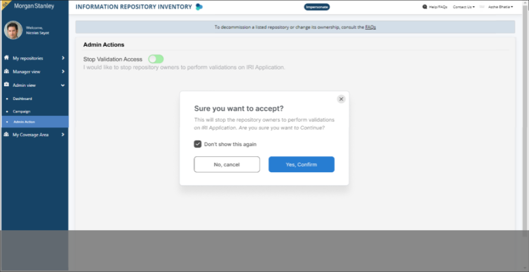 Updated Admin Actions