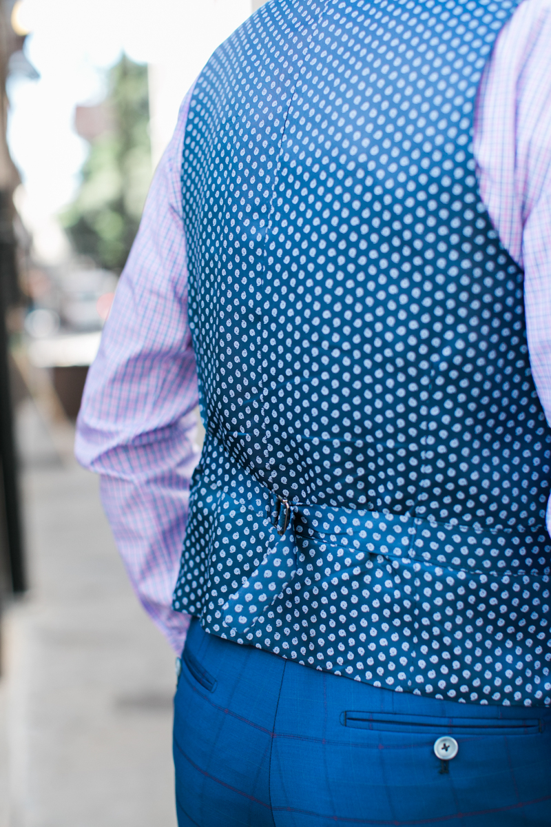 Suit linings and vest backs can be fun to play with by picking fun patterns or colors. This is your chance to make a statememnt or to show off your personality.