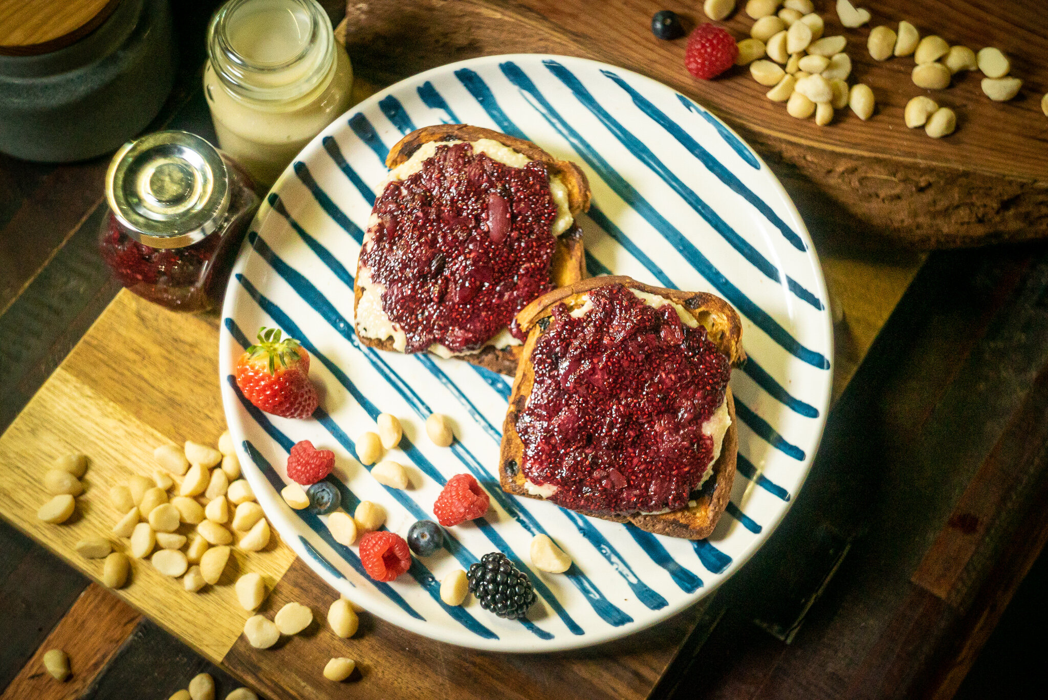 Berry Grape Jam with Macadamia Nut Butter