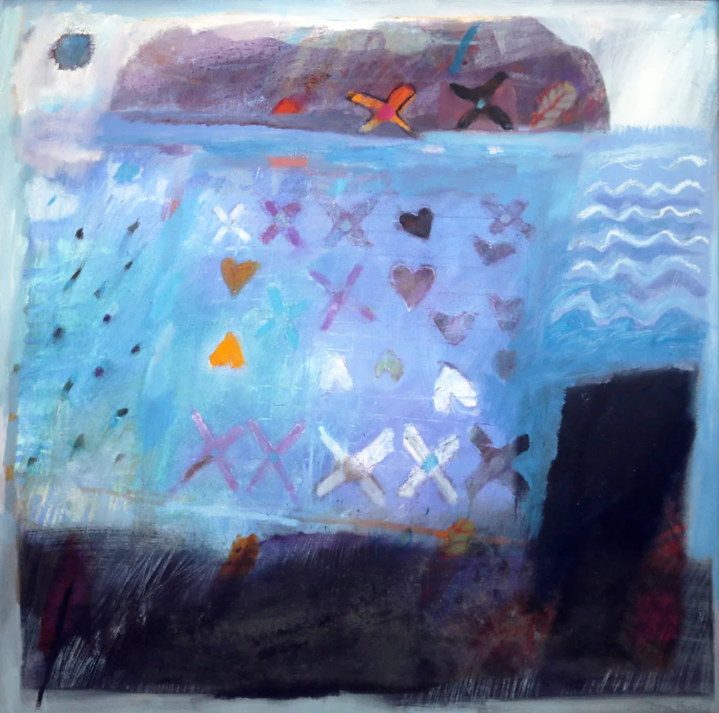 Diana Heeks Ynys 1` Mixed Media on canvas £1000