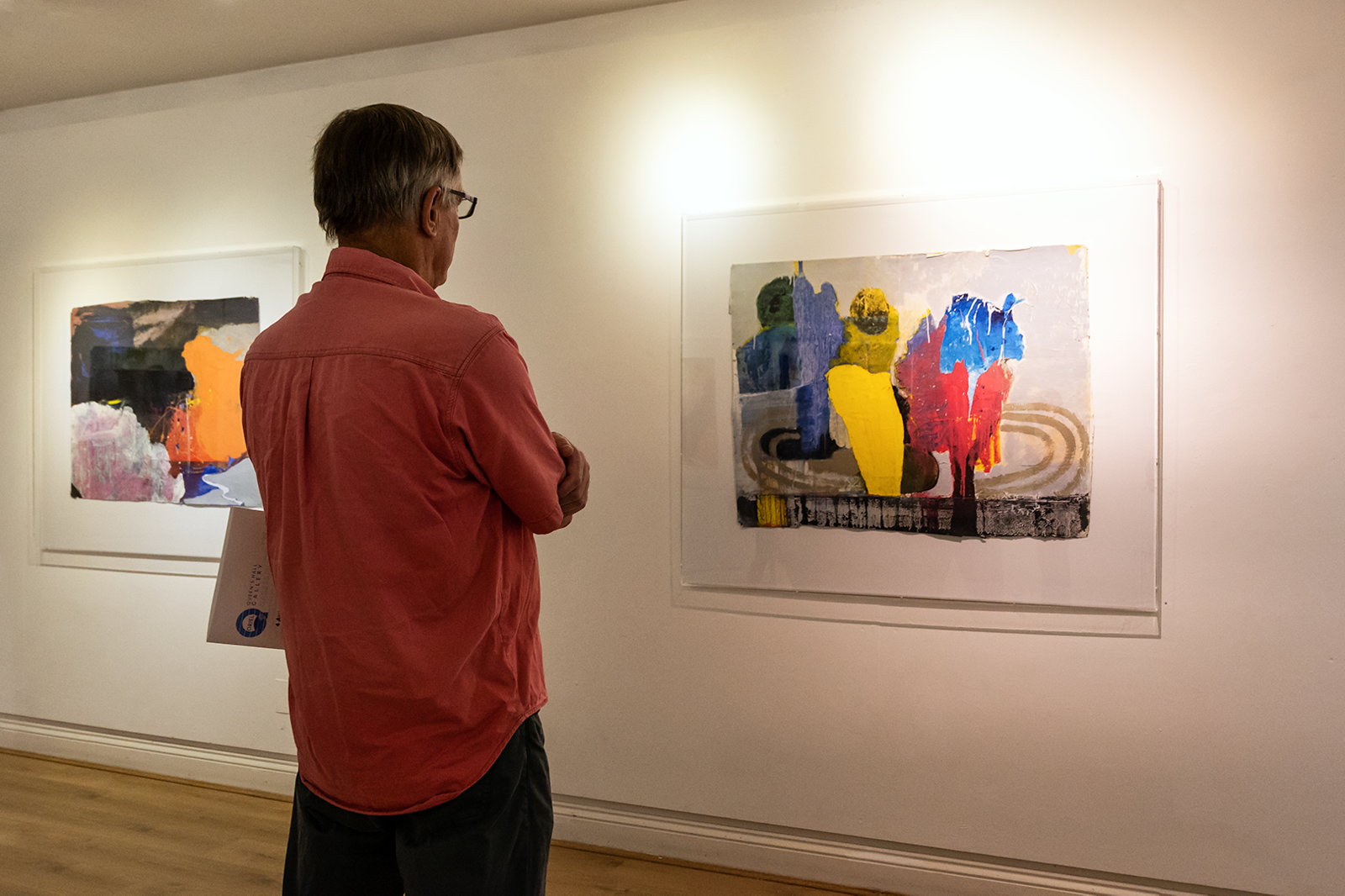 Contemplating the piece, 'Autocumulus clouds blow dreaming to alititude'