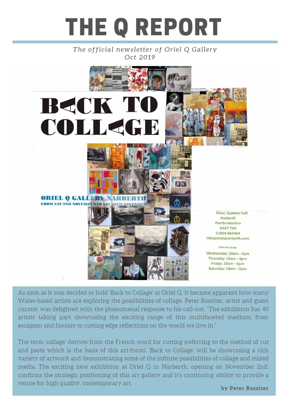 the q report — ORIEL Q GALLERY