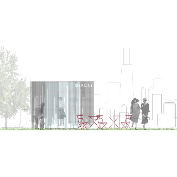 elevation of kiosk