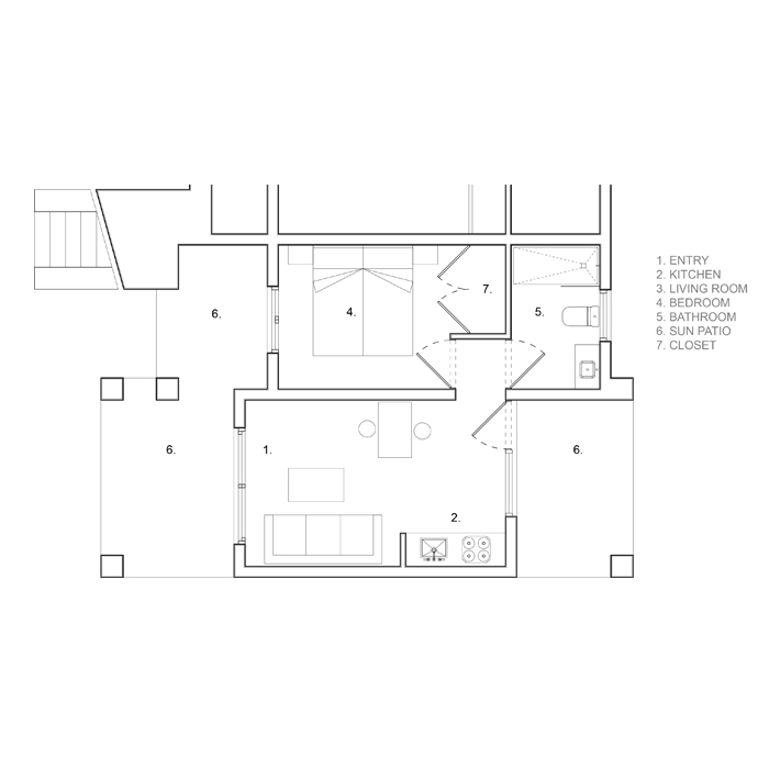 floor plan of a typical apartment