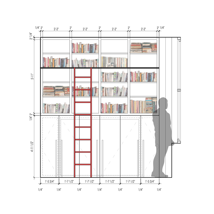 elevation of library