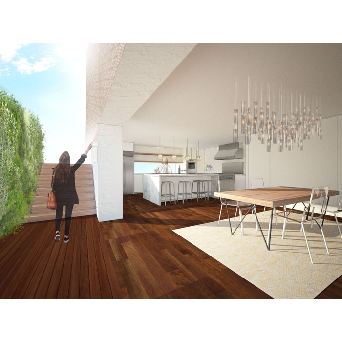 rendering of interior/exterior proposal