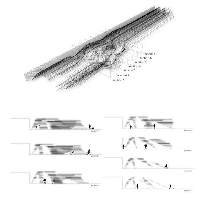 sections and axo of residential structure