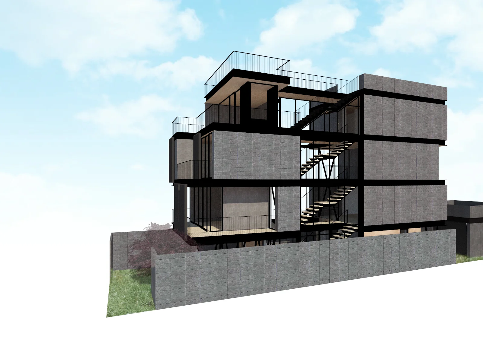 METAL HANDRAILS VIEW 3 WITH WALL.jpg