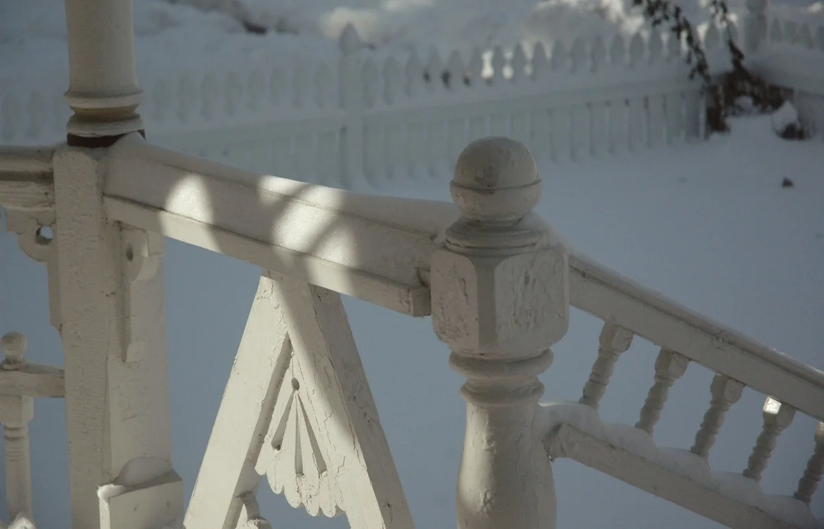 snow porch