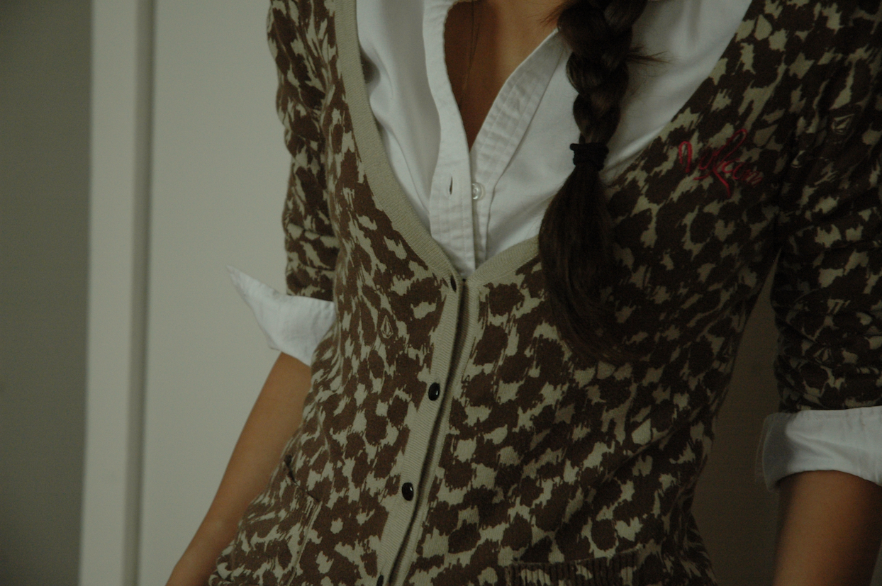 leopard print cardigan