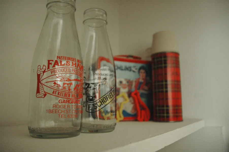 vintage milk bottles
