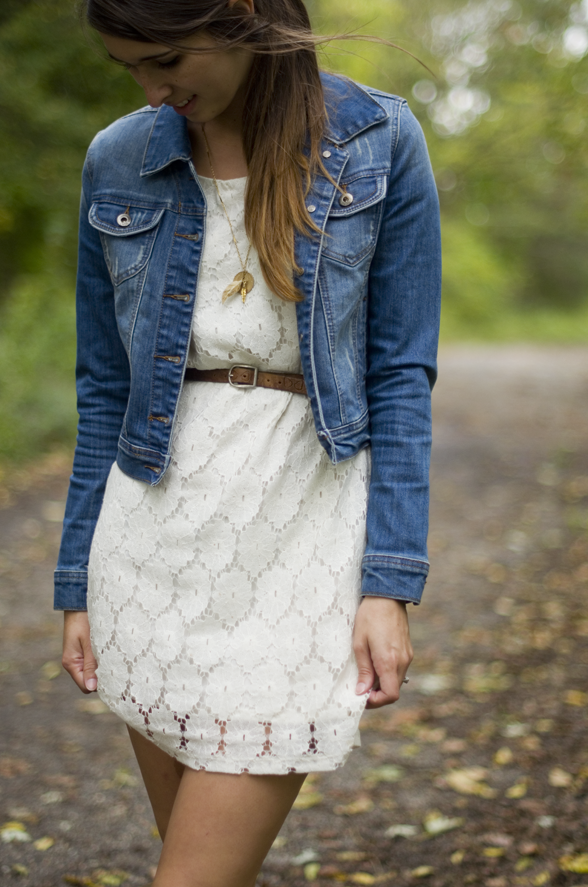 Ways to Style a Denim Jacket with a feminine dress