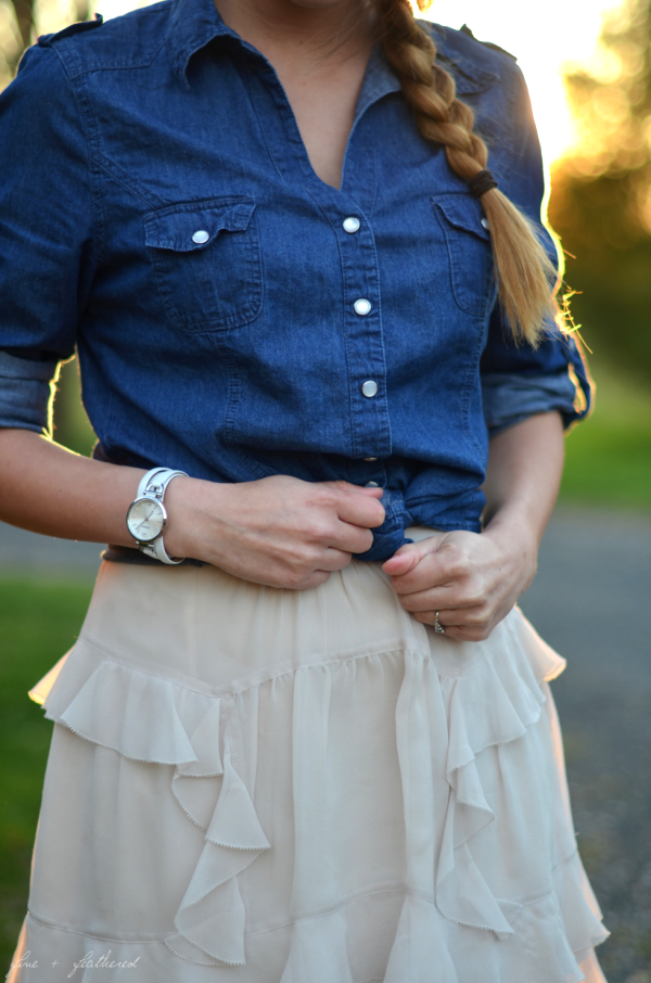 Fine and Feathered, style, denim, fall