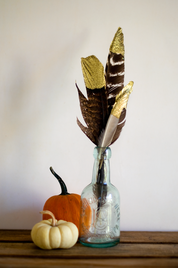 Glitter Dipped Feather DIY