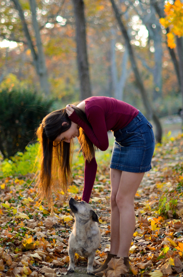 Fall Outfit with Dog