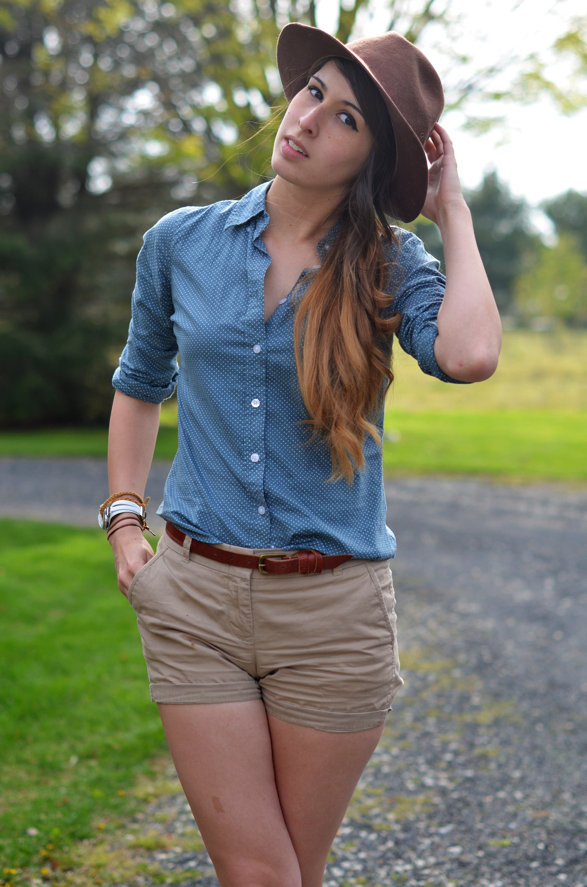 Spring Shorts and Button Down Womens Style