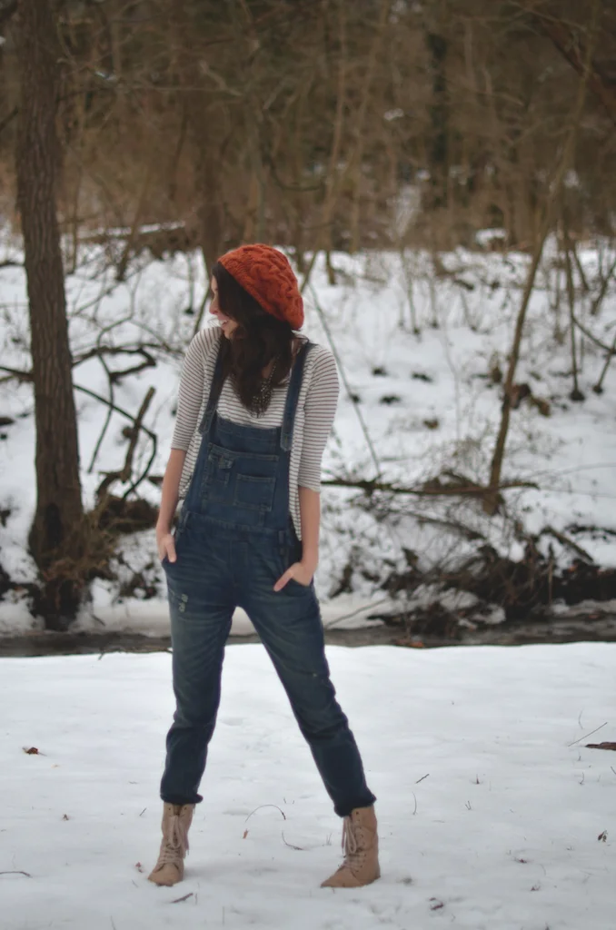 Overalls stripe shirt style