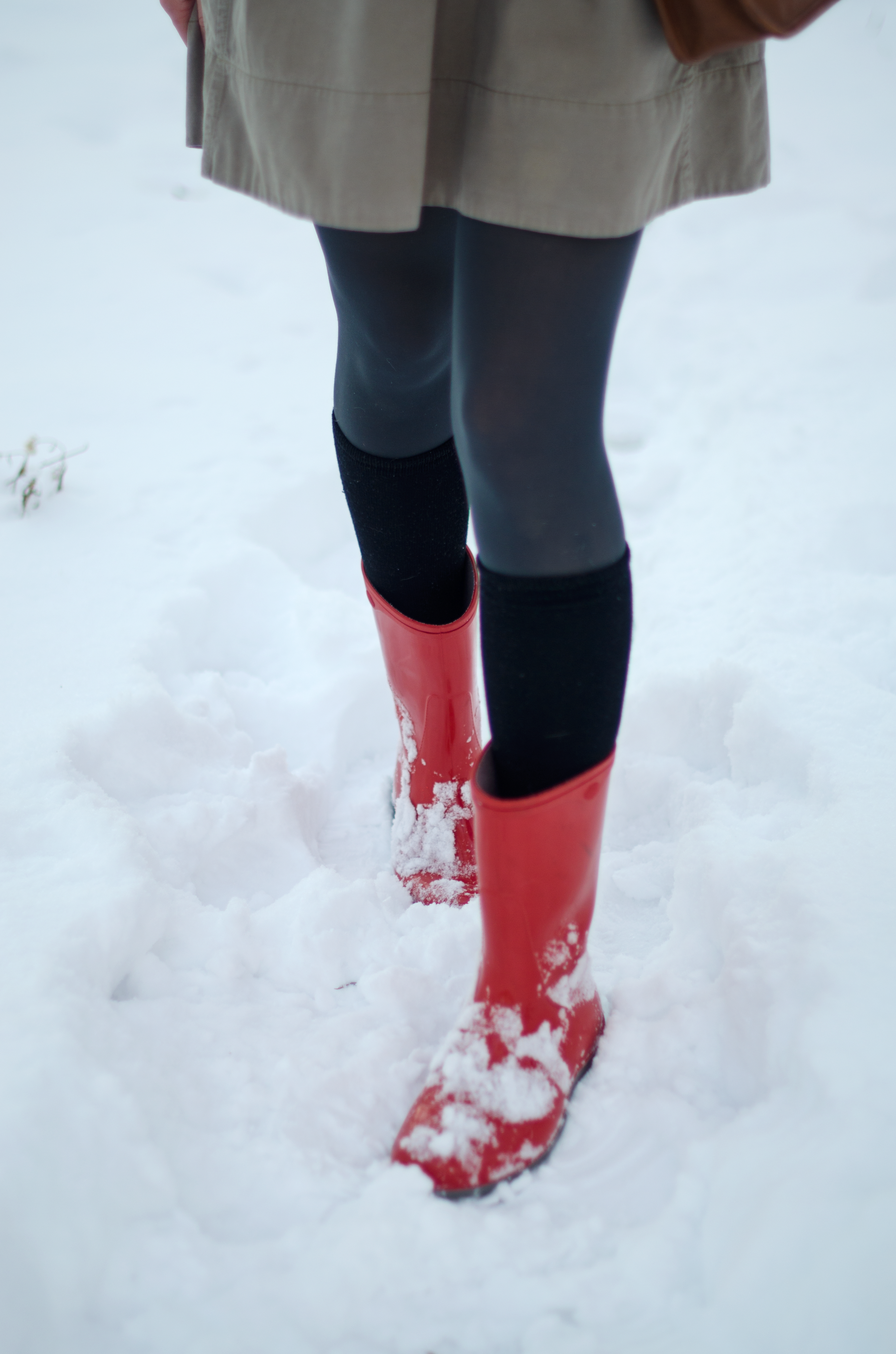 Red Snow Boots Style