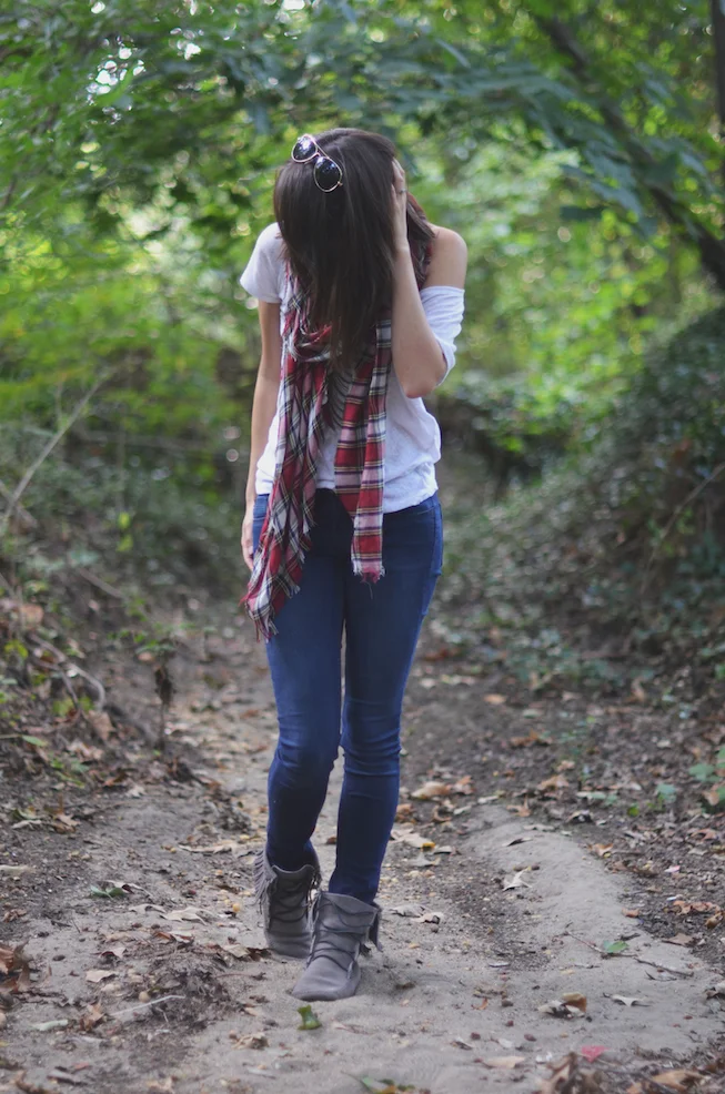 Jeans and White Shirt Styling Fall