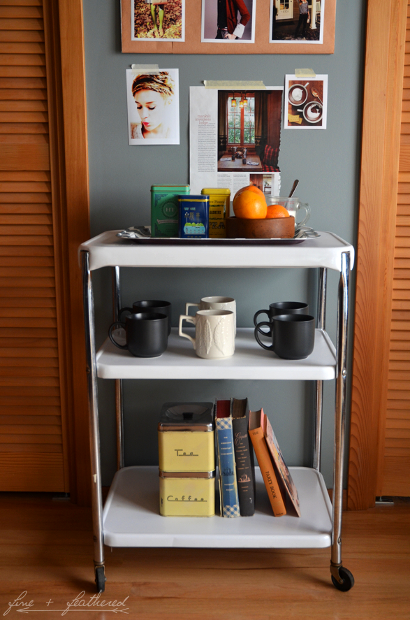 Tea Cart Refurbish DIY