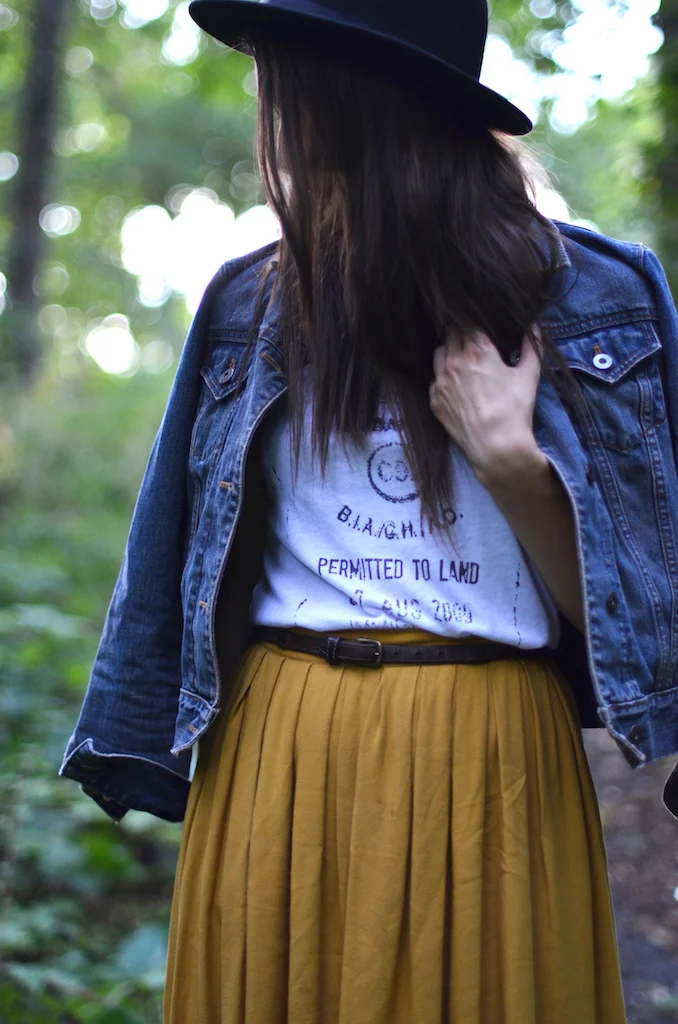 Fine and Feathered - Denim Jacket Styling