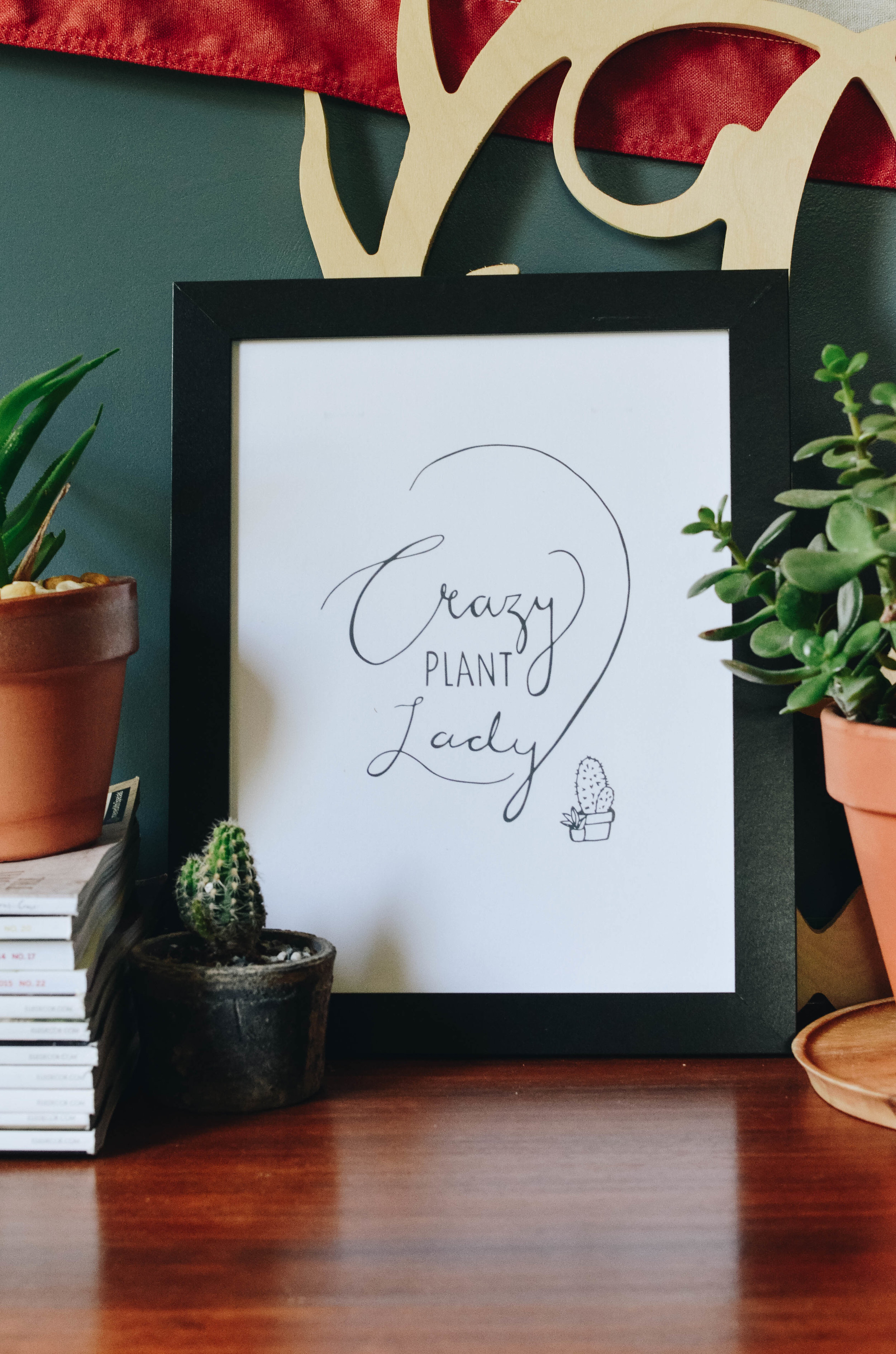 Fine and Feathered - Crazy Plant Lady Free Printable