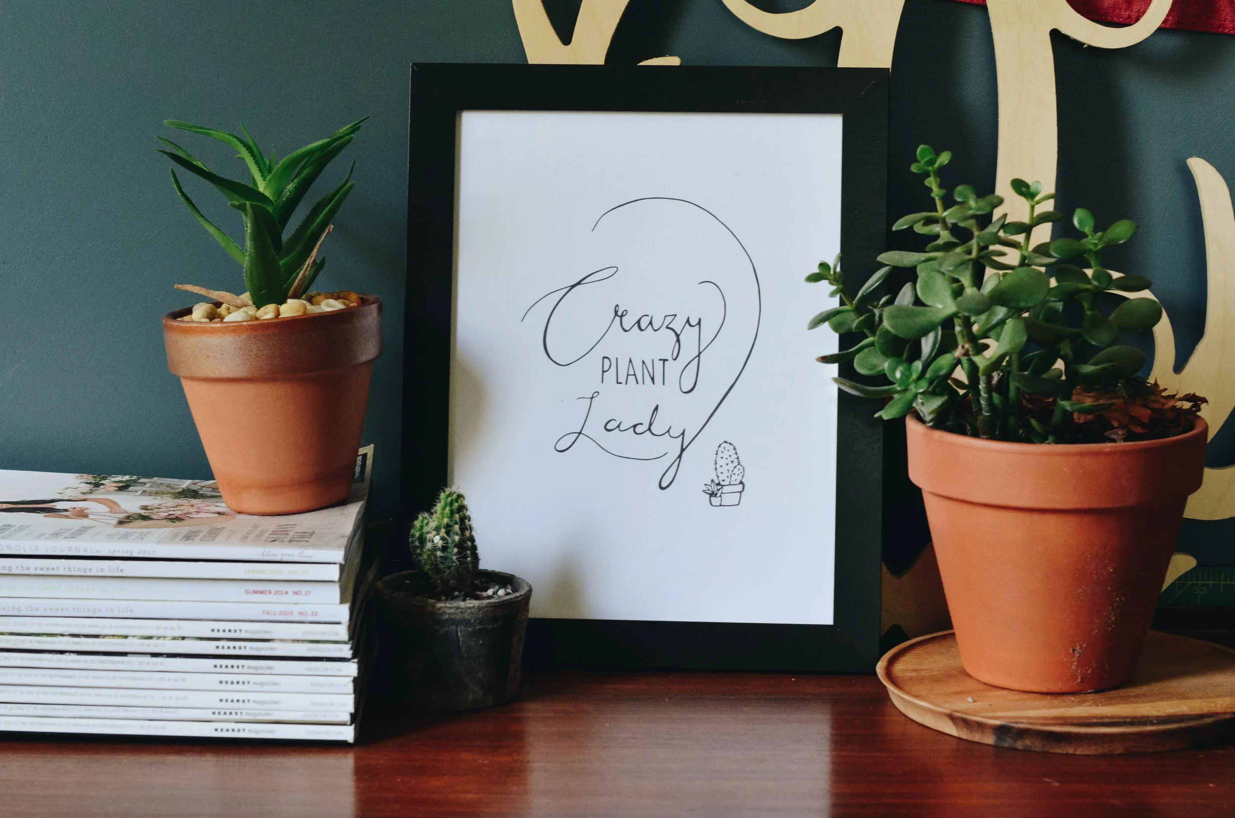 Fine and Feathered - Crazy Plant Lady Art Free Printable