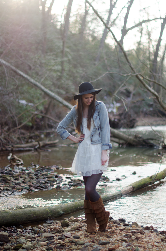 Fine and Feathered - Lace Dress