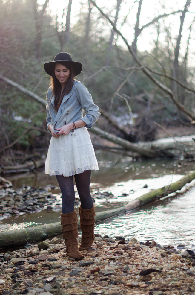 Fine and Feathered - Lace Dress