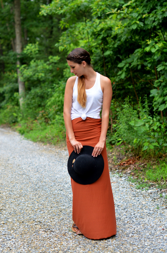 Fine and Feathered Maxi Skirt DIY