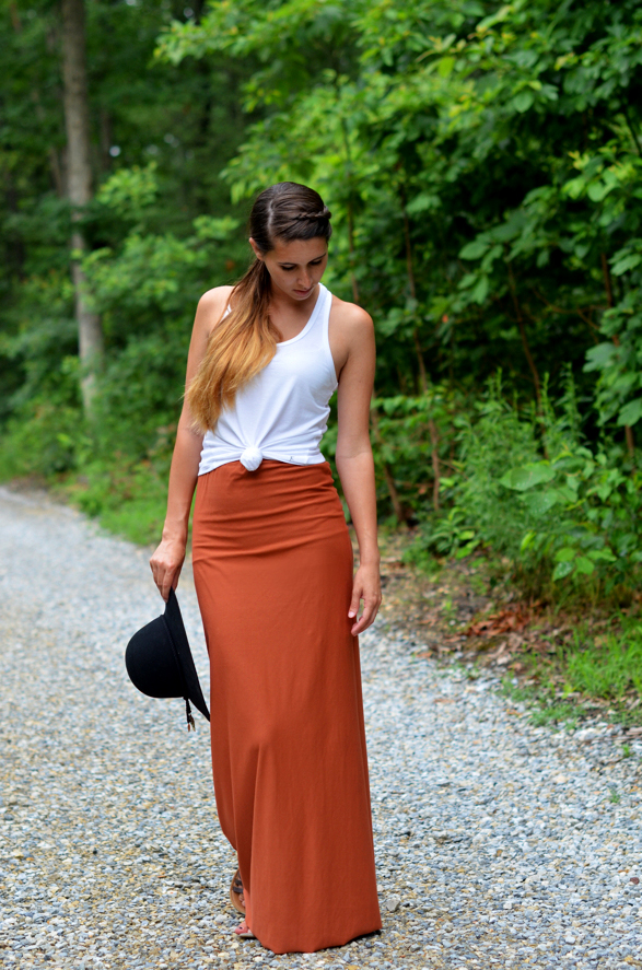 Fine and Feathered Maxi Skirt