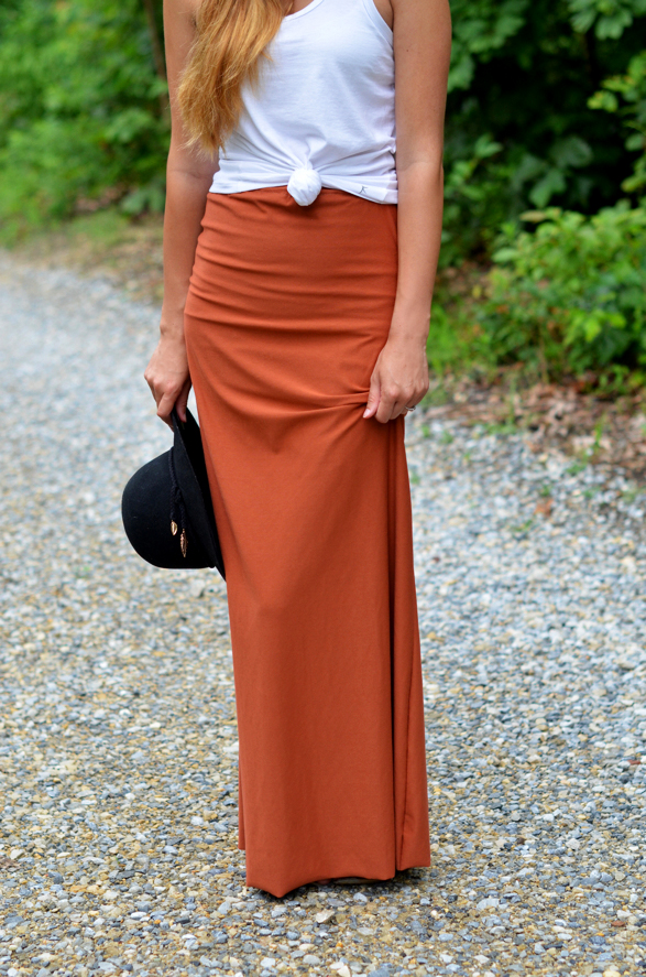 Fine and Feathered Maxi Skirt