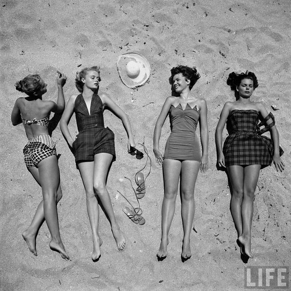 Fine and Feathered 1950s Bathing suits