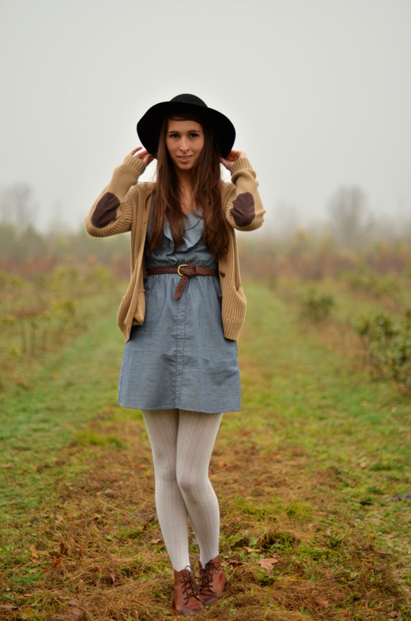 Fall Outfit: Dresses & Old Man Sweaters - 