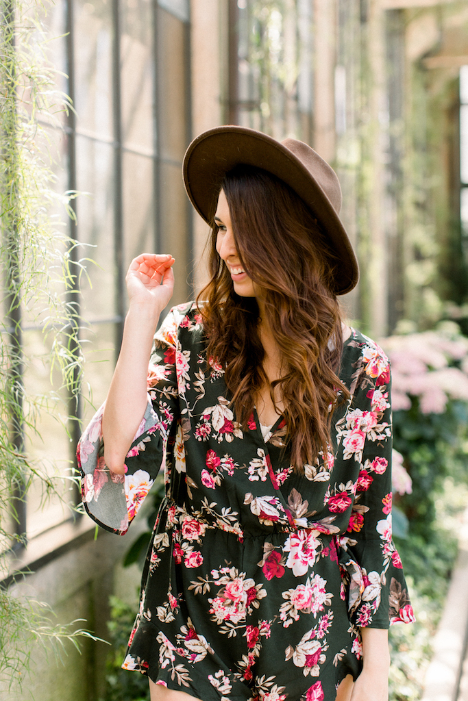 Summer Style Floral Romper on Fine and Feathered Blog