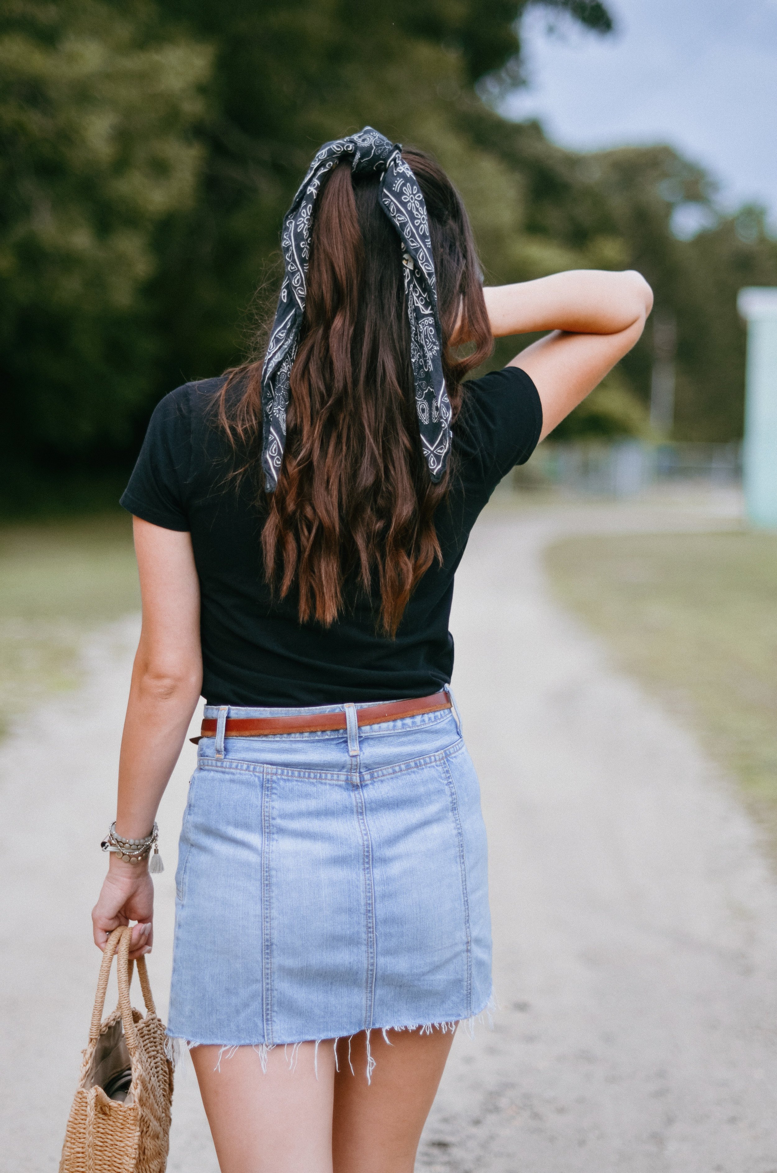 Fine and Feathered Bandana Pony Tail Styling