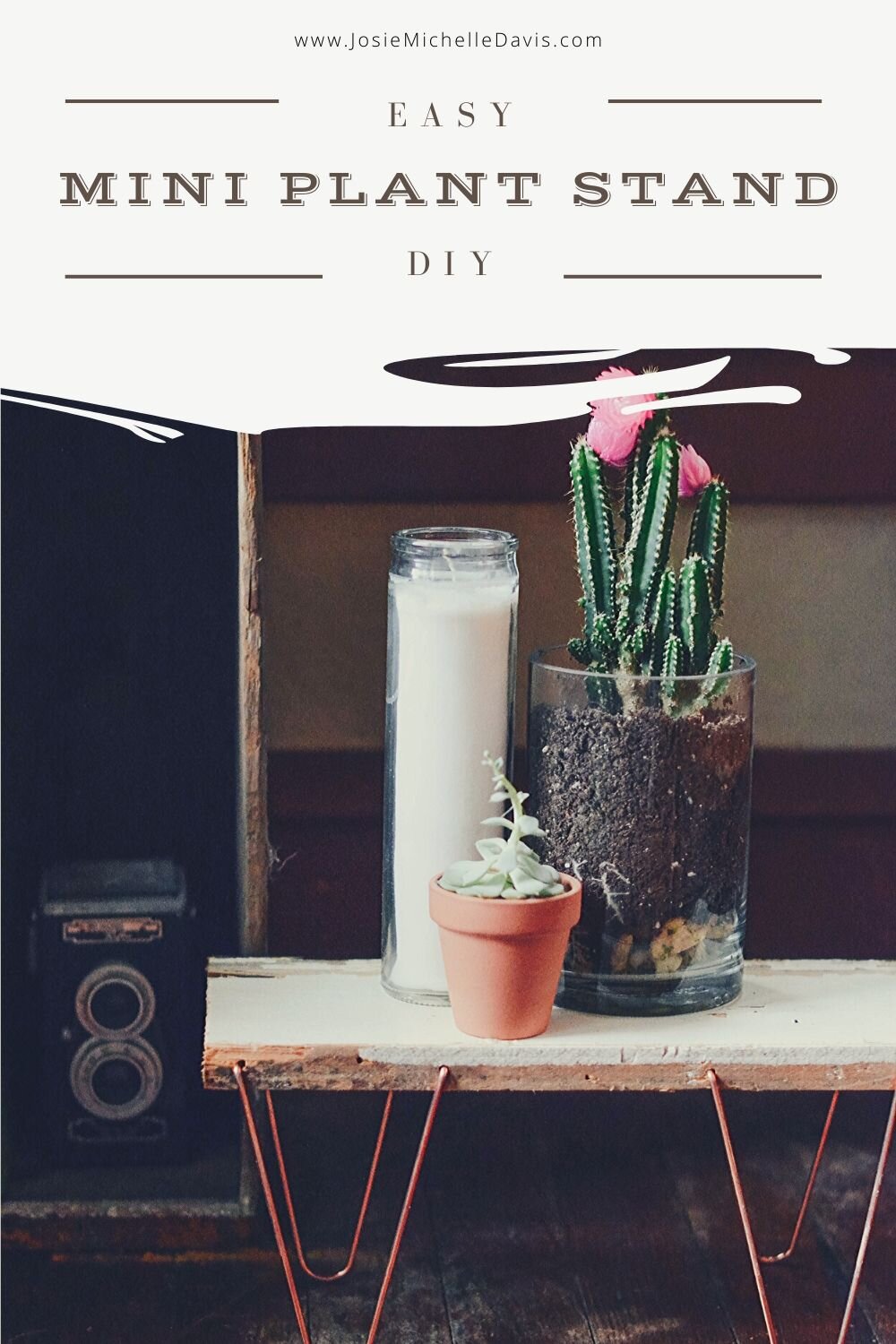 Mini Plant Stand DIY Home Decor - Josie Michelle Davis Blog