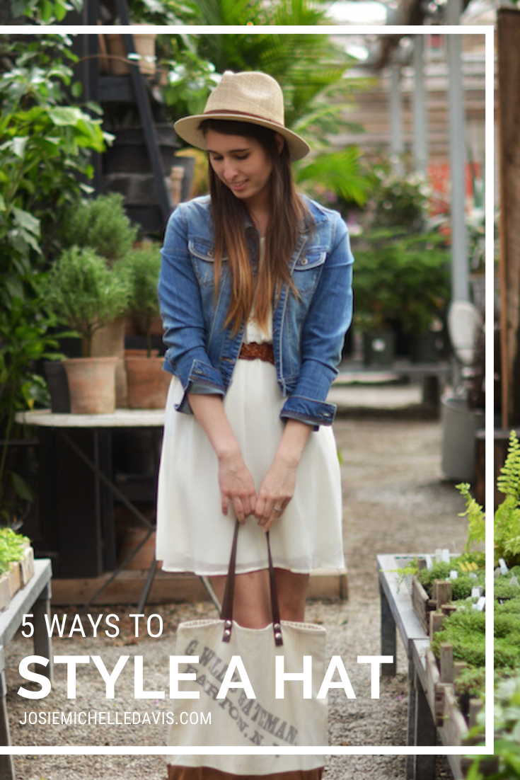 5 easy ways to style a hat for summer - Josie Davis Blog