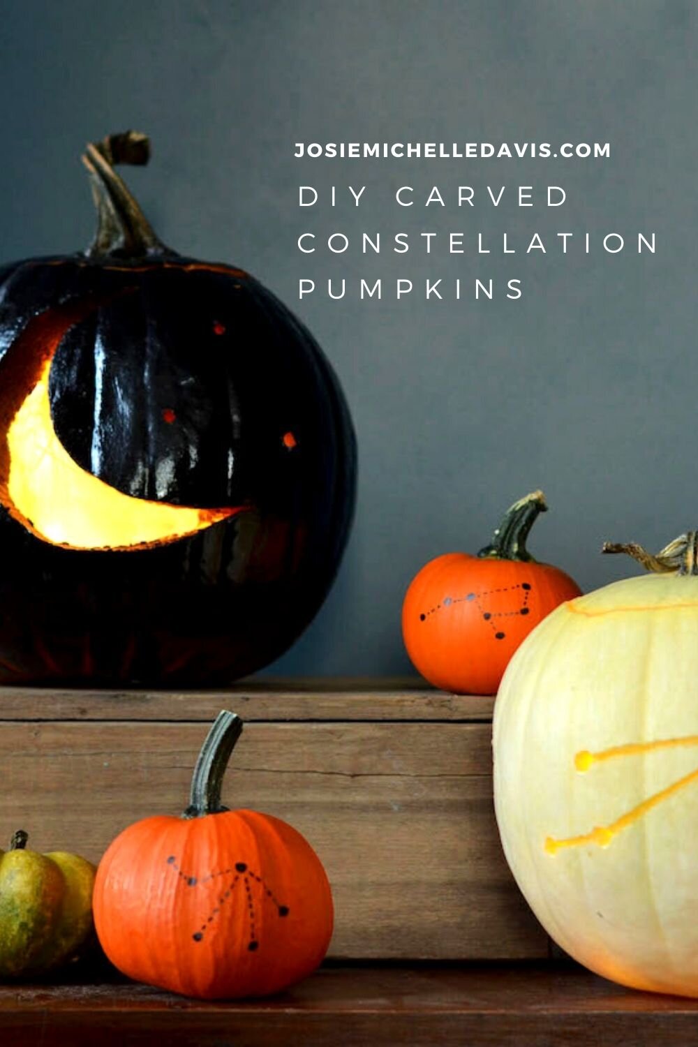 Easy Modern Pumpkin Carving Inspiration