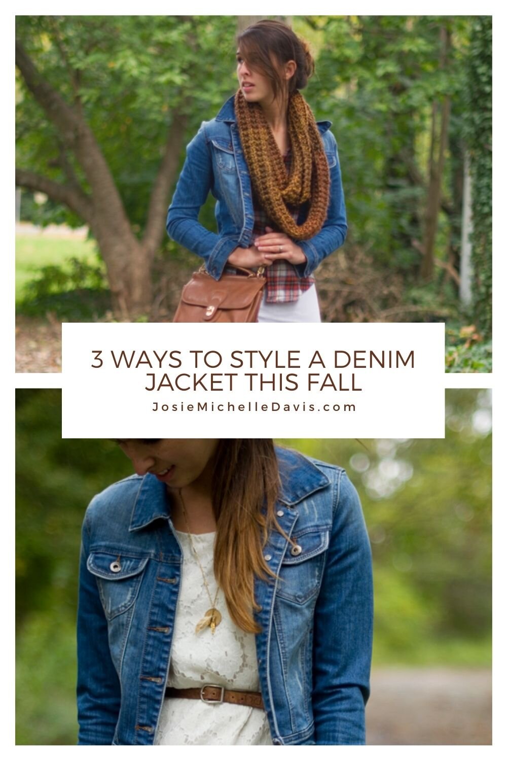 Styling a denim jacket with a girly dress