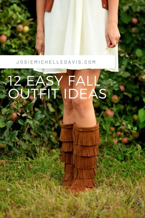 Fringe Moccasin Boots with Dress for Fall