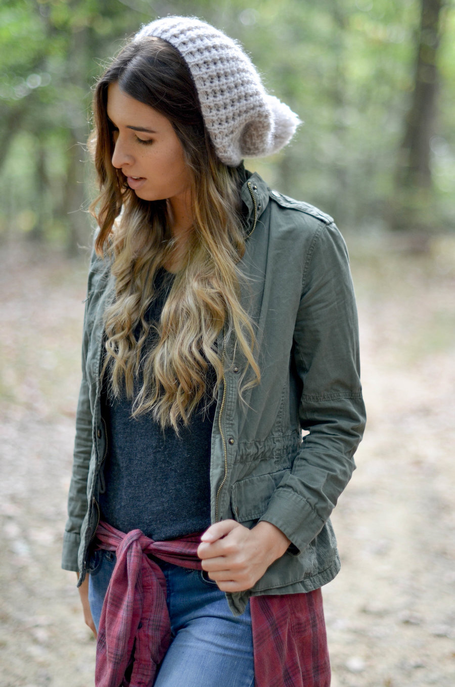 Knit Beanie Outfit for Women