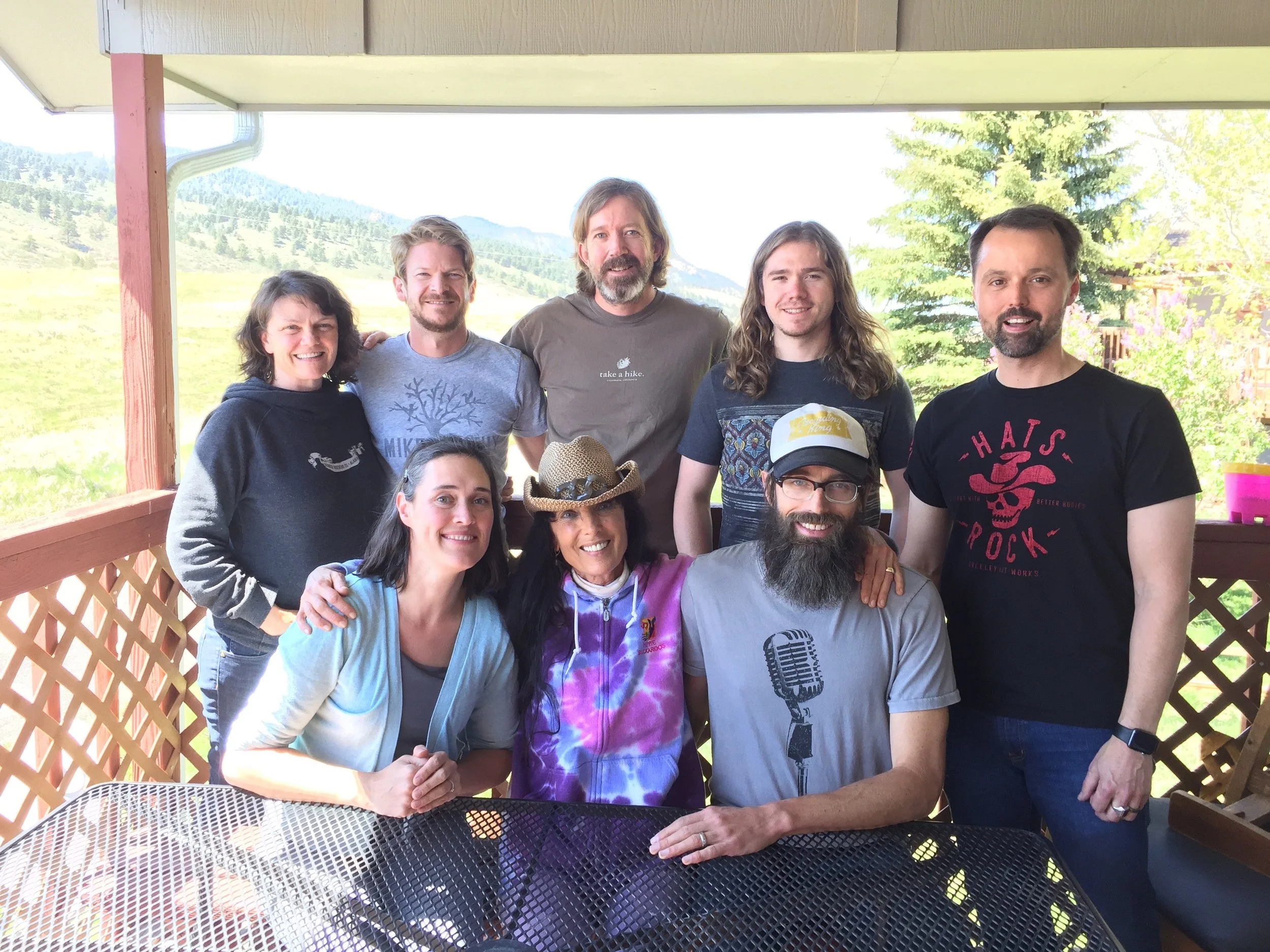 Left to right first row: Erin Youngberg, Barbara Jo Kammer , Aaron Youngberg. Left to right standing: KC Groves, Charlie Rose, Tyler Grant, Jake Simpson, Damon Smith. NOT PICTURED: Andy Dunnigan, Greg Blak, Mollie O’Brien, Sally Van Meter.