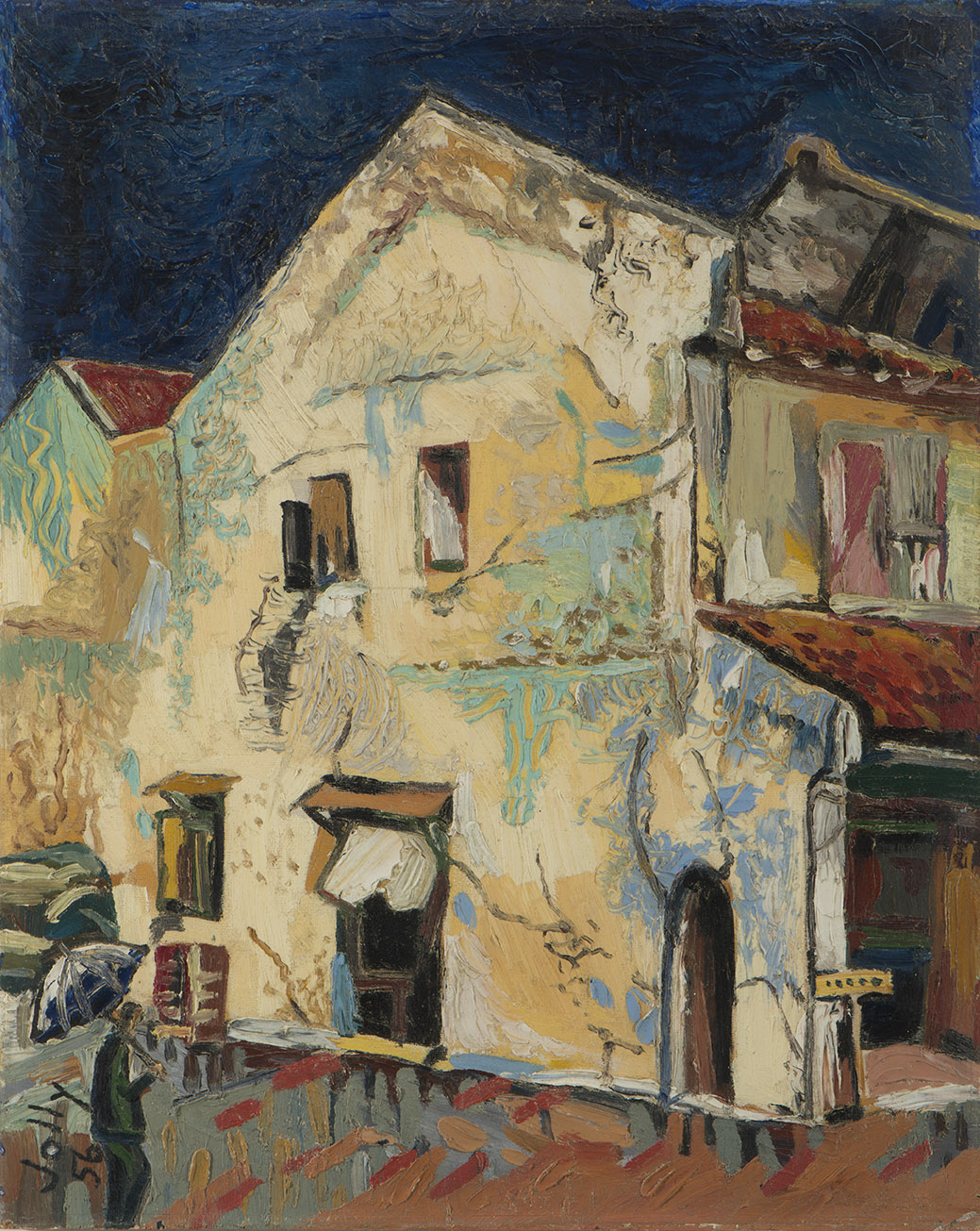 No.1 Heeren Street, Malacca, 1956, Oil on Board, 50cm x 40cm, Private Collection