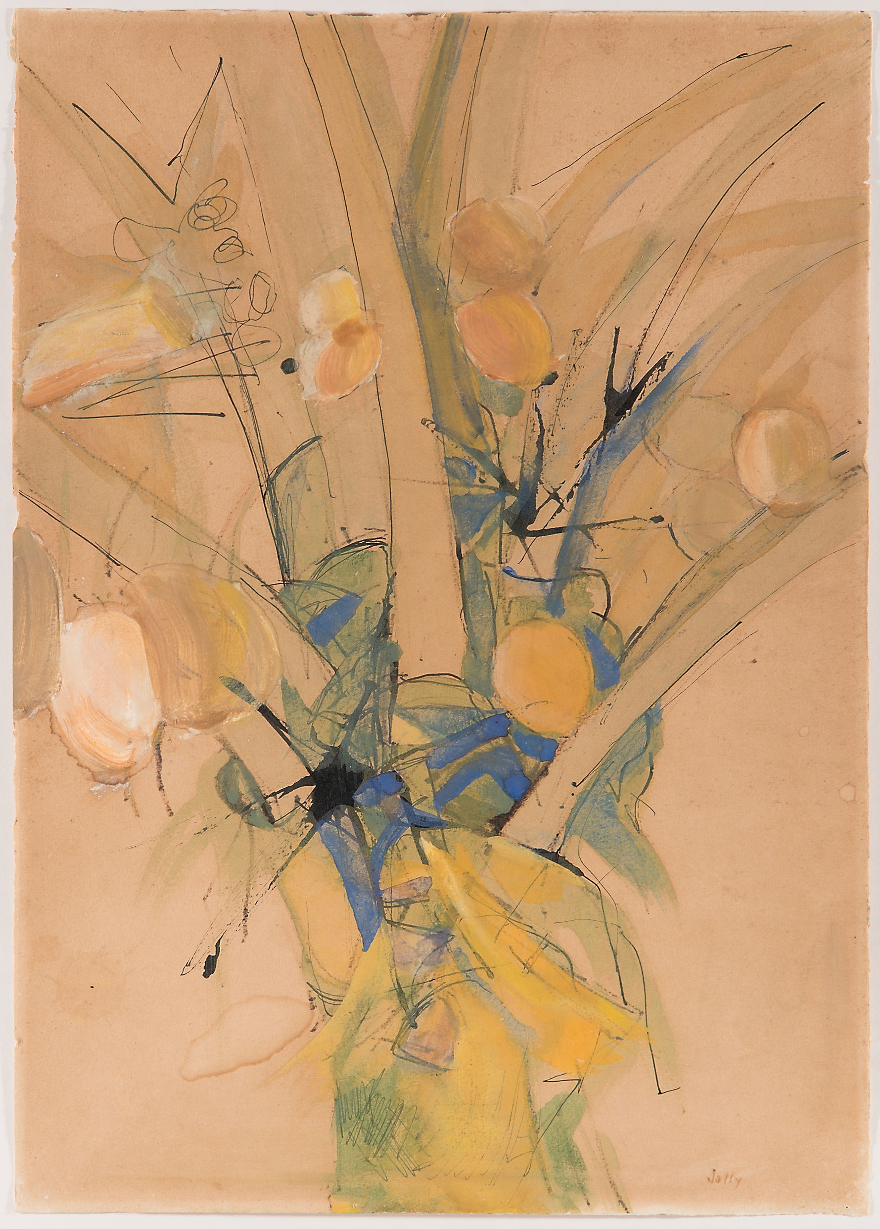 Palm, 1957, Ink & Wash on Paper, 38cm x 27cm, Private Collection