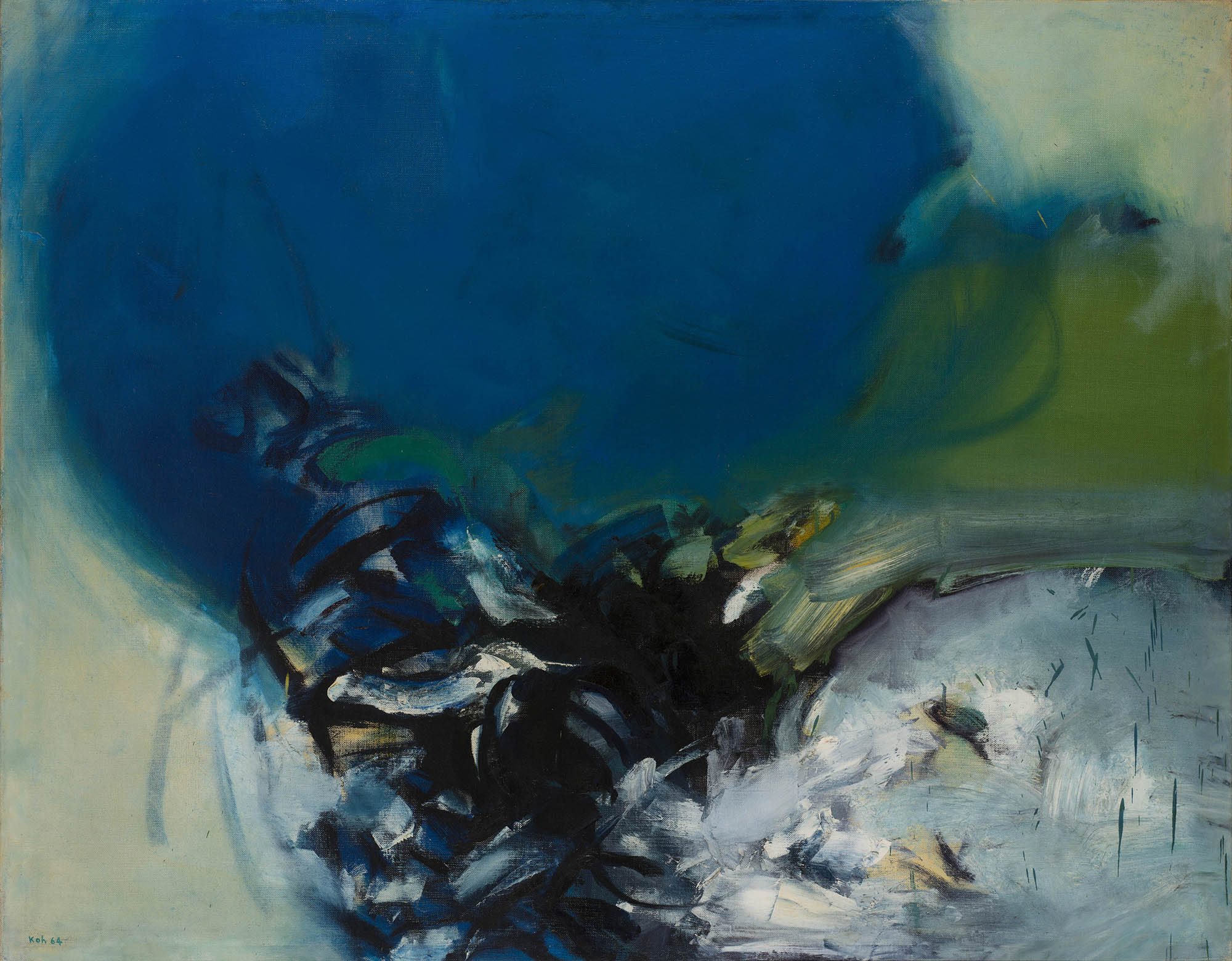 The Blue Gift, 1964, Oil on Canvas, 127cm x 101cm